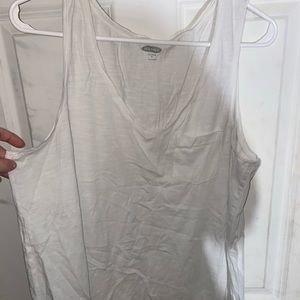 Muscle tank top white v necked